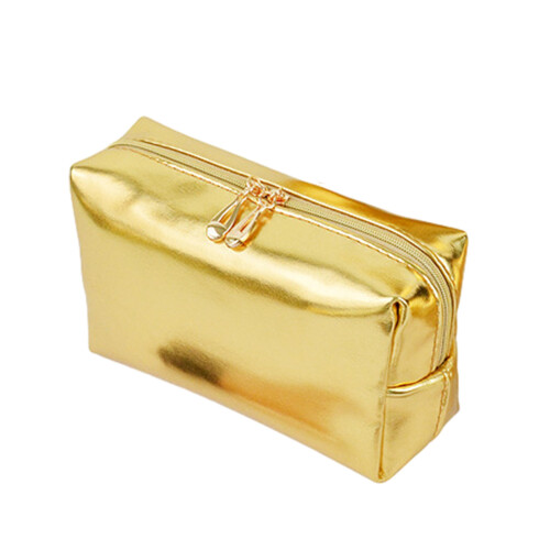 Handheld Makeup Organizer Convenient PU Leather-square bag