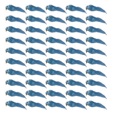 50pieces Simulation Bird Ornament Artificial Birds Fine-Blue