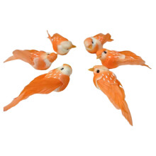 Realistic Bird Artificial Birds Decorative Sculpture-Orange