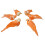 Realistic Bird Artificial Birds Decorative Sculpture-Orange 1