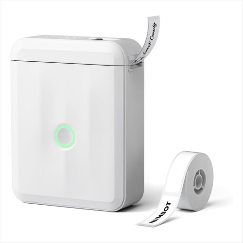 D110 Upgraded Version Mini Label Maker Machine,Portable Bluetooth Thermal Printer,for Office Home Kitchen School, White