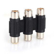 Aranyozott hosszabbító csatlakozó RCA anya-nő audio-video adapter kompakt és hordozható jelveszteségmentes, könnyen használható, plug and