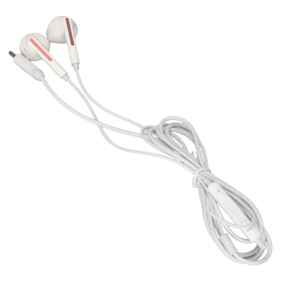 Built In Microphone Type C Earphones With Volume Control Noise Cancelling Hifi Stereo Sound Tangle Resistant Cable Wired Earbuds Wide Compatibility 9420858072874