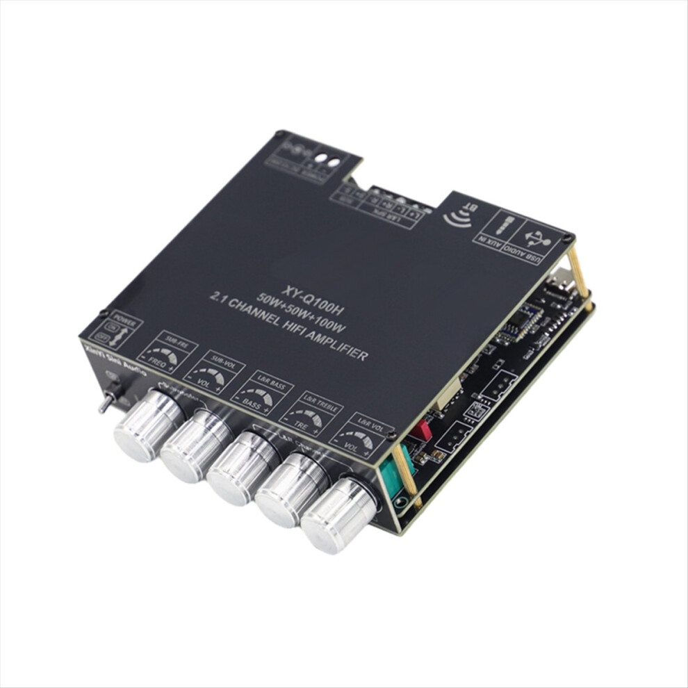 Q100h High-Power Bluetooth Digital Sound Amplifier Board 2.1 Channel Subwoofer 50Wx2+100W Tpa3116 Speaker Board 4852240147009