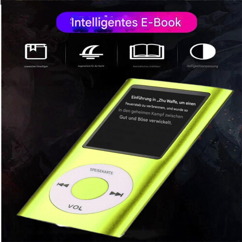 MP3 Player με ποιότητα ήχου χωρίς απώλειες, φορητά MP3 Players με λεπτή οθόνη LCD 1,8 ιντσών, 1