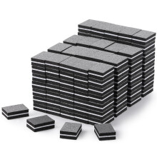 150Pcs Mini Nail Buffer Blocks 100/180 Grit Dual Sided for Acrylic Nails Polishing Black