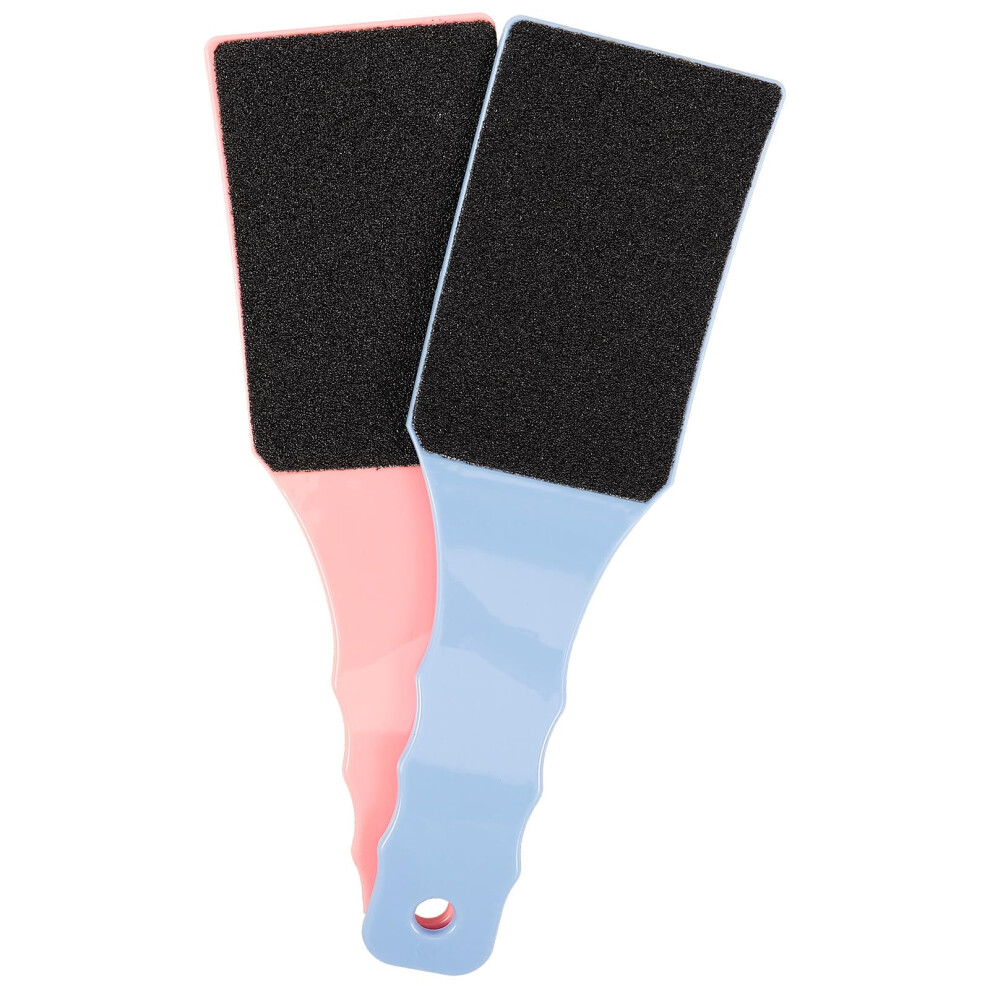 Blue/Pink 2Pcs Doublesided Foot File Pedicure Rasp For Dead Skin Removal With Ergonomic Nonslip Handle In And