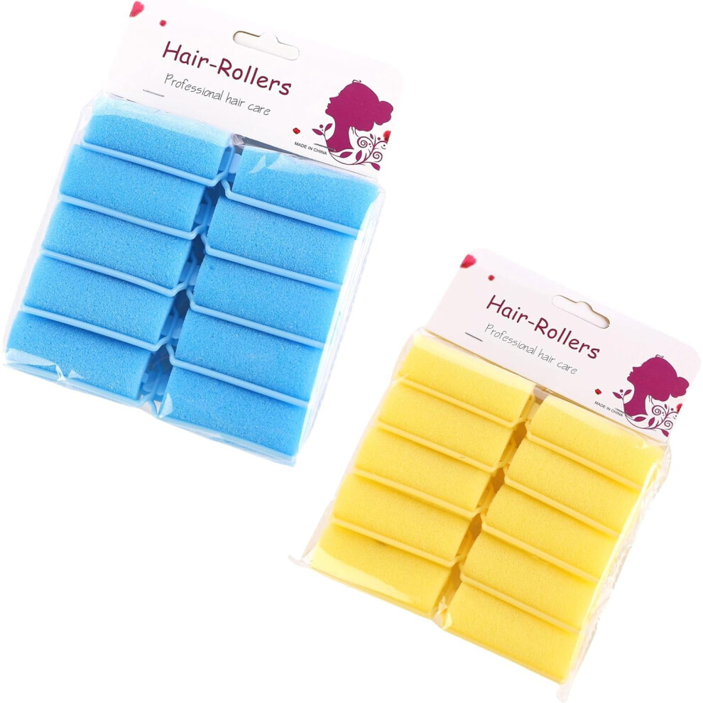 20PCS Foam Hair Rollers No Heat Curlers Soft Sponge for Overnight Comfortable Curling