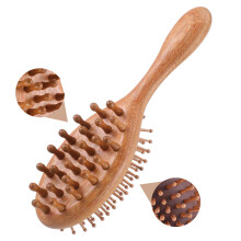 Wooden Hair Brush and Sandalwood Comb, Wide Tooth AntiStatic Scalp Massage for Dreadlocks and Braids