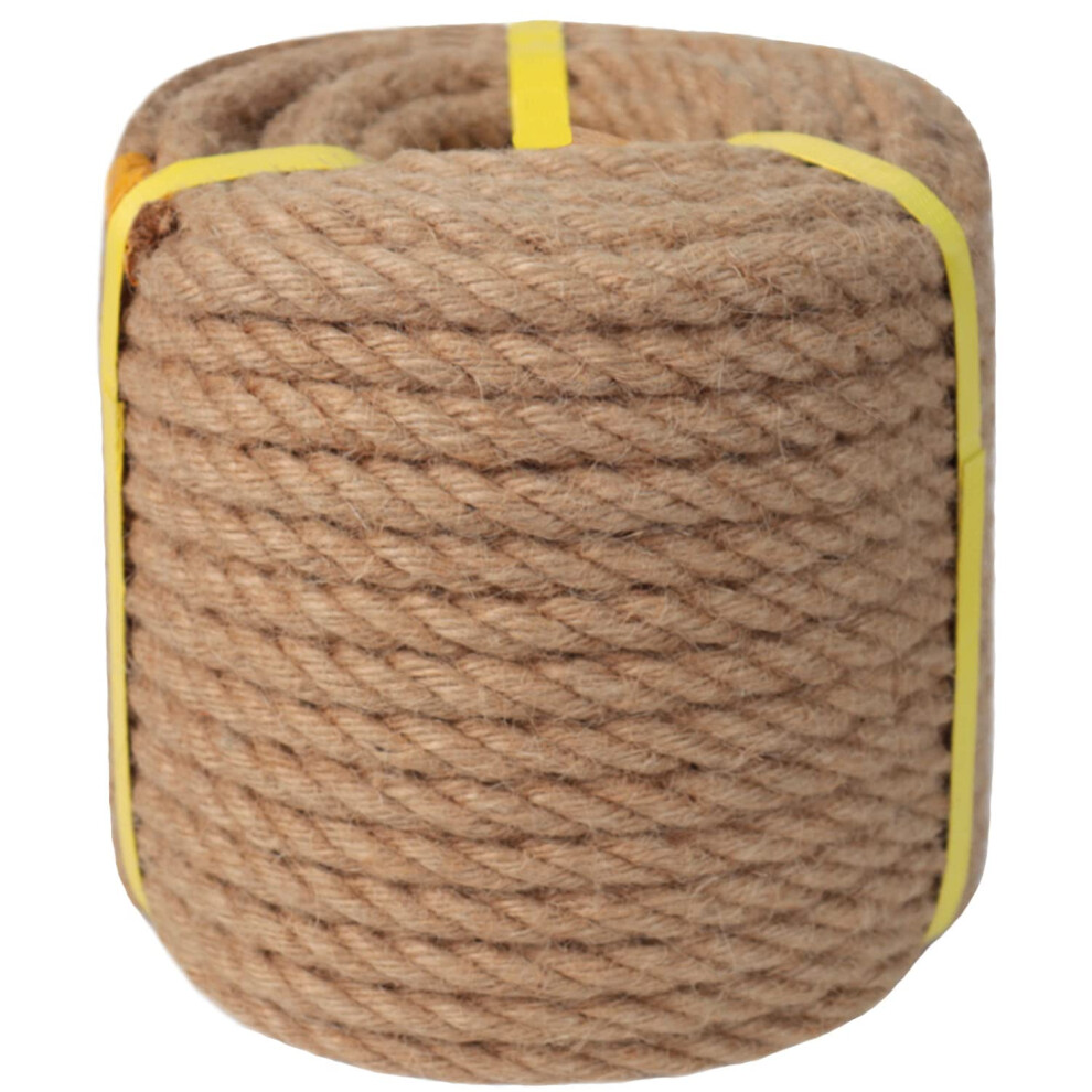 1/2 Inch Jute Rope 200 Ft Natural Manila Hemp Tightly Braided 4 Strands For Crafts And Cat Post 9119770772879