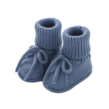 Baby Booties Warm Handknit Crochet Soft Knit Non Slip for Newborn 36 Months Infant Blue