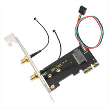 Wireless Network Card Adapter Bluetooth 5.1 WiFi 6 NGFF A/E-Key WiFi Card to M.2 NGFF Key-M NVME SSD Adapter for AX200
