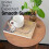 Adjustable Side Table with C Shaped Design, DualTier Storage, Bamboo Round Pedestal for Sofa and Bed 5
