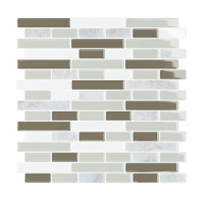 Peel and Stick Backsplash Tiles Glossy Sage Green Waterproof Heat Resistant for Kitchen Bathroom RV 6 Sheets