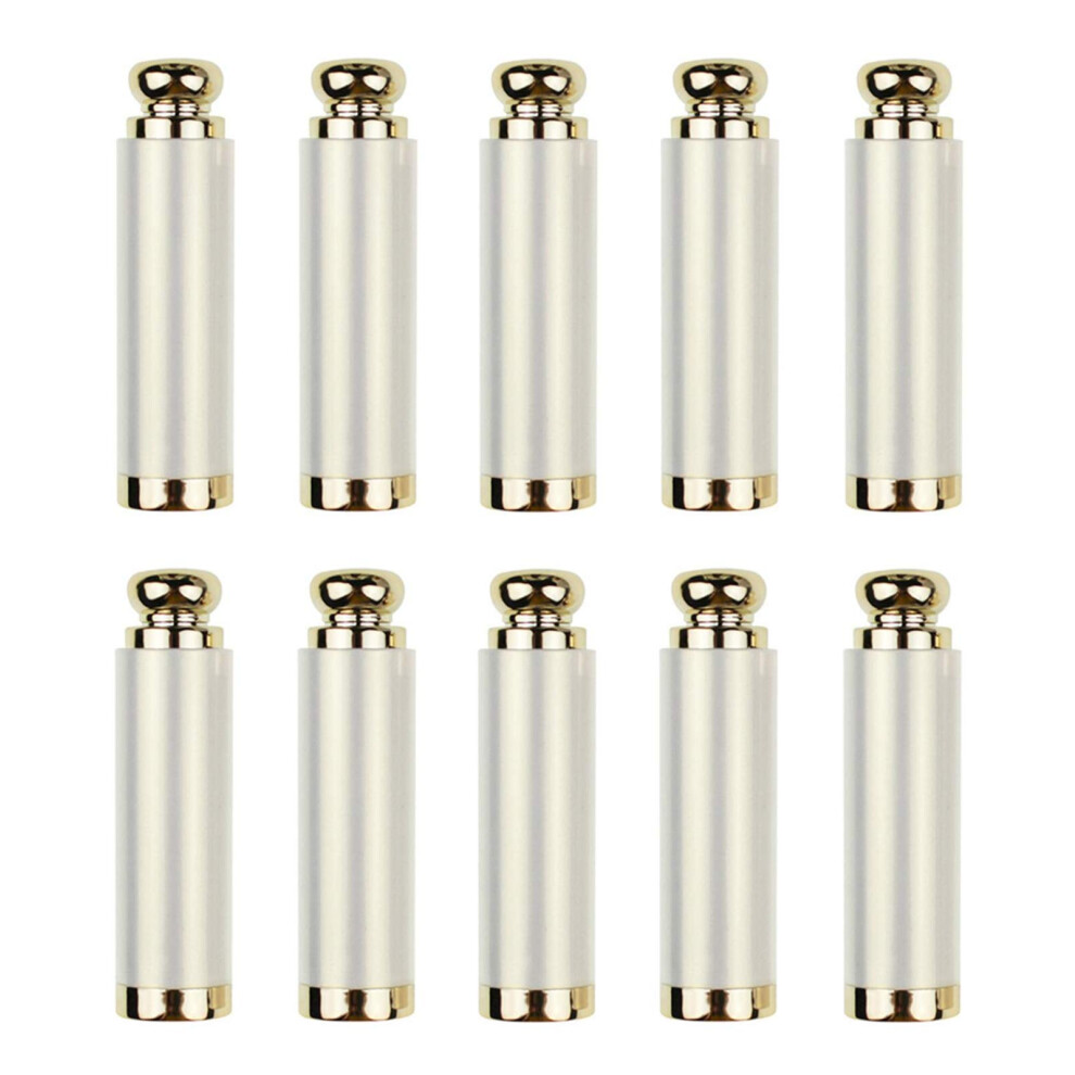 Gold Empty Lip Balm Tubes 3.5Ml With Lid Refillable Lipstick Containers For Diy Homemade Cosmetics, 10 Pack