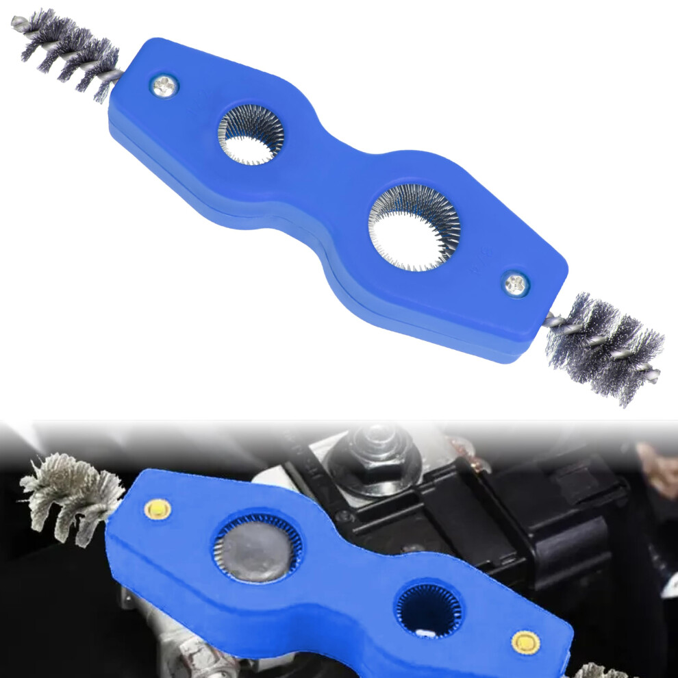 Battery Terminal Cleaner 4In1 Antirust Car Battery Cleaning Brush With Ergonomic Grip Blue 9119770773159
