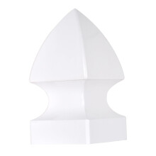 Vinyl Fence Post Caps White Gothic Style PVC Fits Standard 4x4 Posts Easy Snap Installation