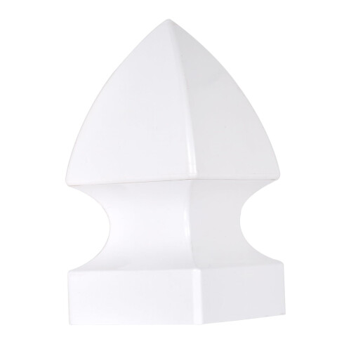 Vinyl Fence Post Caps White Gothic Style PVC Fits Standard 4x4 Posts Easy Snap Installation