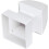 Vinyl Fence Post Caps White Gothic Style PVC Fits Standard 4x4 Posts Easy Snap Installation 3