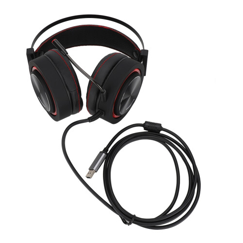 Ακουστικά Gaming με Surround Sound και Μικρόφωνο Ακύρωσης Θορύβου, RGB Led USB Ενσύρματα