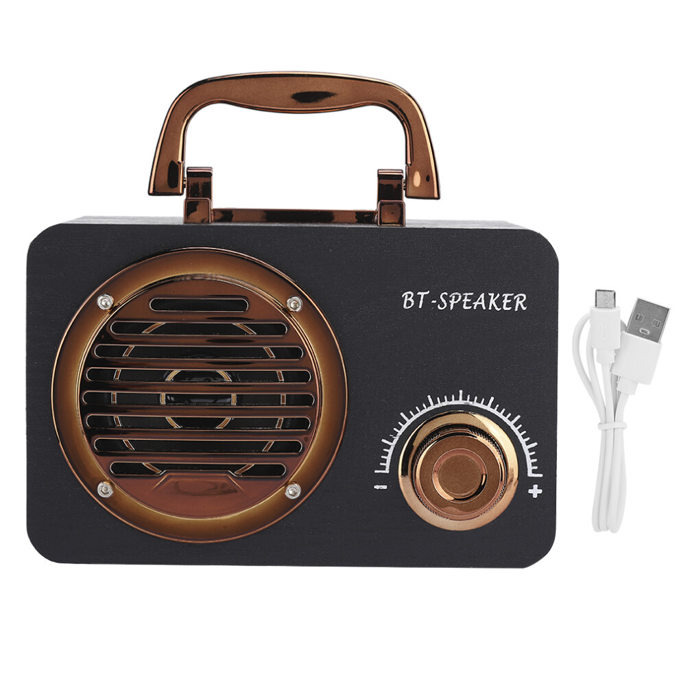 Handcrafted Wooden Retro Bluetooth Speaker,Magnetic Sticker For Powerful Sound,Answering Calls,Alexa Support,Crystal Sound, Loud Sound, Loud Sound 9420858970828