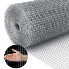 19 Gauge Galvanized Hardware Cloth 1/2 Inch Chicken Wire Fence 16'x50' for Poultry and Garden