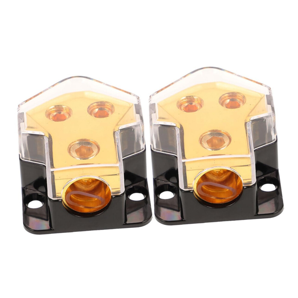 2Pcs Car Audio Power Distribution Block For Amplifiers, 2Way Ground Splitter, Universal Fit 9189345634758