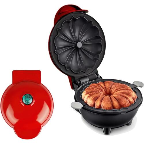 Cake Pop Maker and Mini Pancake Maker with Dual Nonstick Coating, Safety Lock, Even Heating