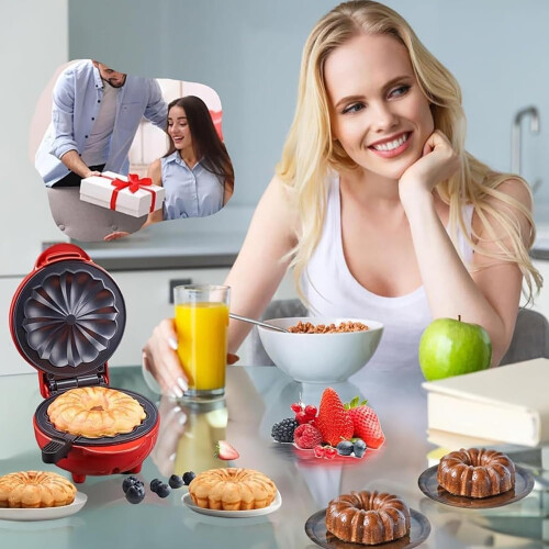 Cake Pop Maker and Mini Pancake Maker with Dual Nonstick Coating, Safety Lock, Even Heating 2