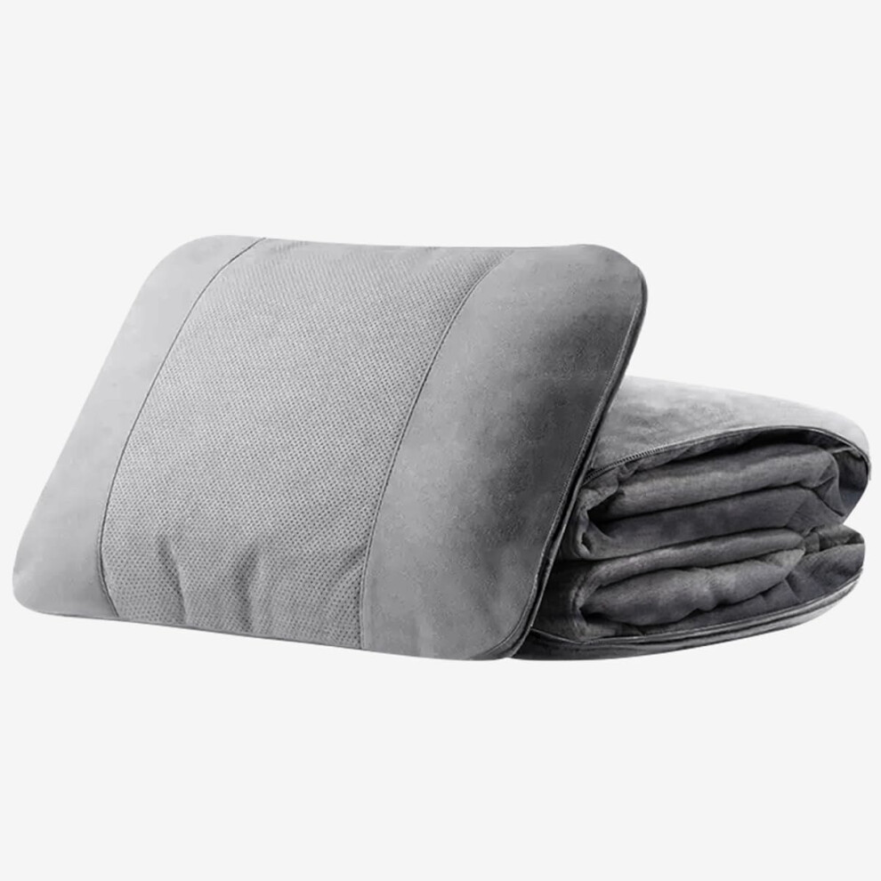 3In1 Car Lumbar Support Pillow And Travel Blanket For Audi A6 S6, Ergonomic Allseason Comfort, Grey 9426802881653