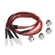 Kit de luzes LED brilhantes para carros RC, com faróis e lanternas traseiras de alta simulação, alimentado pelo receptor, fácil de instalar e