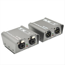 Extensor de áudio XLR de 1/2 canais em fibra óptica SC com alcance de até 20 km. Transmissor e receptor de áudio balanceado XLR de 2 vias.