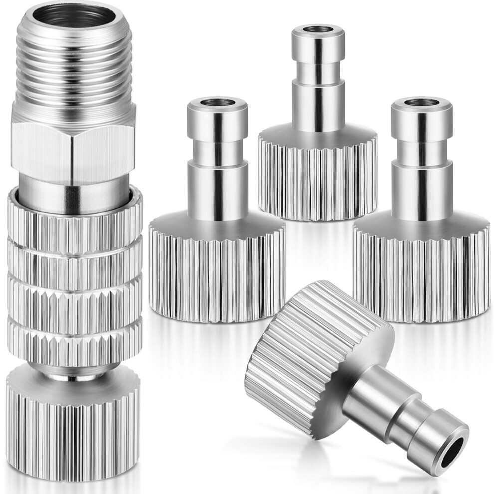 5 Pcs Airbrush Quick Release Coupling Connector Kit, 1/8 Inch Adapters With Valve For Compressor 9189345635830