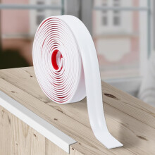 10Ft Peel and Stick Molding Trim, Flexible White PVC Self Adhesive Wall Trim for Corners, Paintable Baseboard Edge Protector