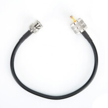Cavo di prolunga RF da UHF maschio a BNC maschio in rame stagnato ad alta densità, bassa perdita di segnale, doppia schermatura, alta frequenza per