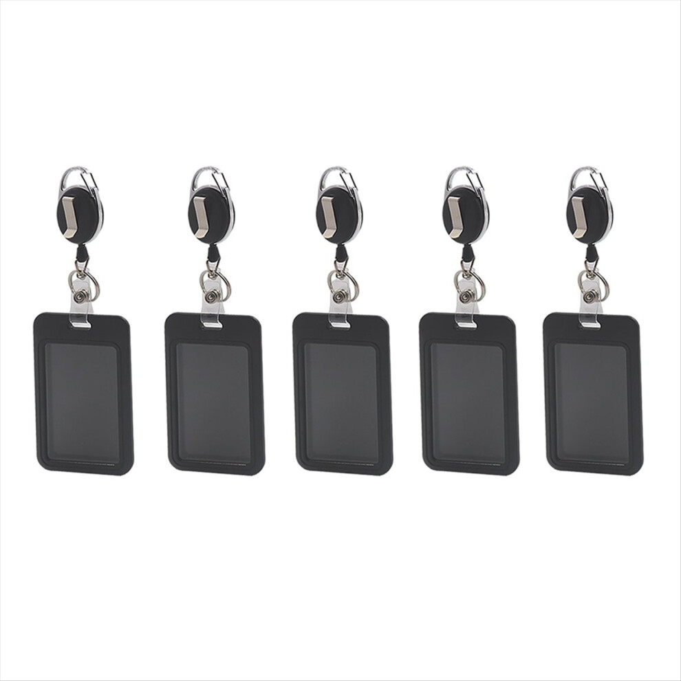 5Pcs Work Permit Card Set - Rope Retractable Neck Hanging Document Card Set - Chest Tag Access Control Protective Set 4852240169520