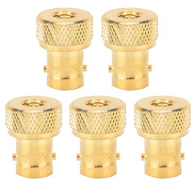 Adaptateur RF plaqué or BNC femelle vers SMA mâle, connecteur à faible perte de signal avec noyau en cuivre pur et boîtier en laiton, compatible