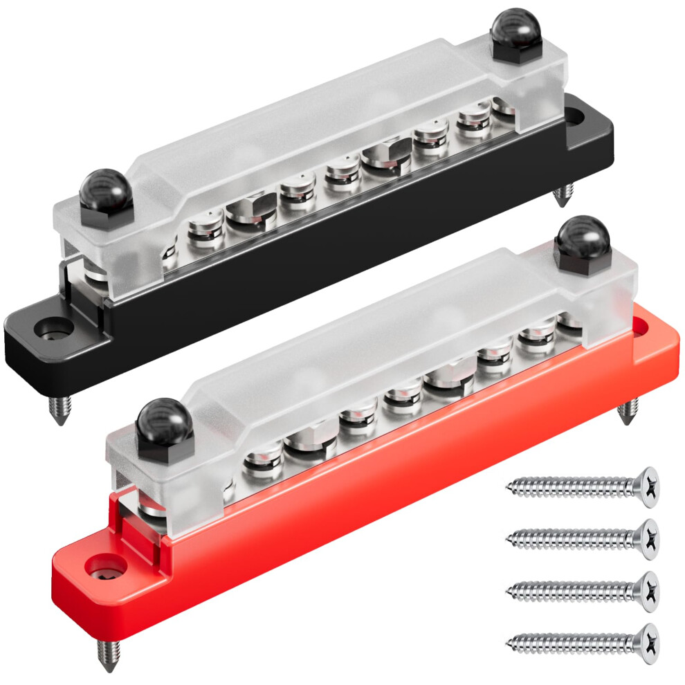 150A Power Distribution Block With 4 M6 Studs Battery Bus Bar For Car Marine Rv Solar Systems 9426802881660