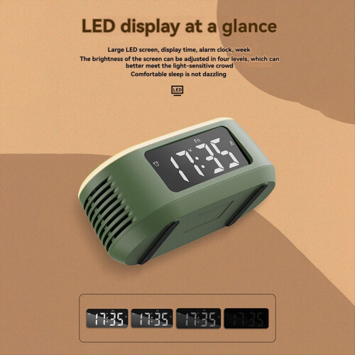 Bluetooth Multiple White Noise Combinations LED Display Screen Speaker and USB Playback with RGB Atmosphere Black