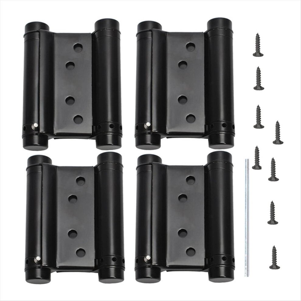 3Inch Double Action Spring Hinges, Self Closing Door Hinges For Saloon Cafe Pub Swinging Doors, Including Pins 4-Pack A 4852240172322