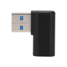 Adattatore USB ad angolo retto, connettore per trasferimento dati ad alta velocità con design ad angolo retto per laptop, caricabatterie, power bank