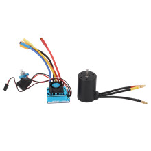 Motor brushless de alto torque à prova d'água para carros e caminhões RC com ESC de 60A, dissipador de calor em alumínio usinado CNC e