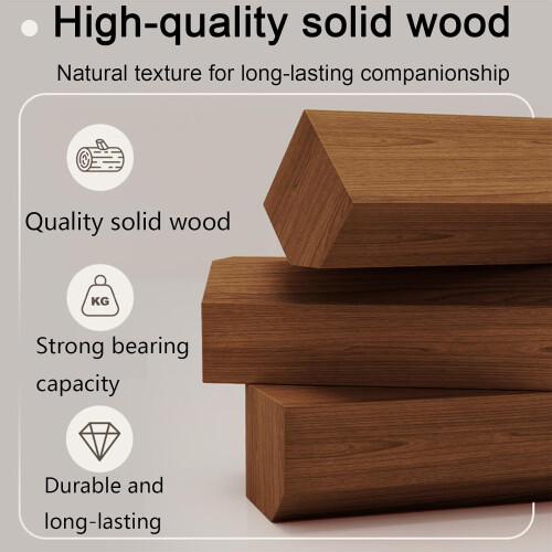 Nightstand with Drawers, Slim Solid Wood Bedside Table for Small Spaces with PullOut Tray 2
