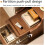 Nightstand with Drawers, Slim Solid Wood Bedside Table for Small Spaces with PullOut Tray 4