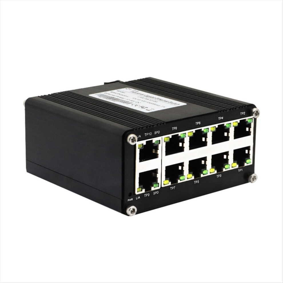 Mini Industrial 10 Port Poe Gigabit Ethernet Switch Industrial Switch Ethernet 10/100/1000Mbps Rj45 Din Rail Ip40 4852240186596