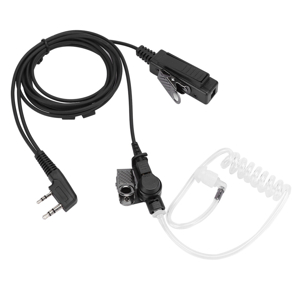 Hands-Free Communication Audio Quality Acoustic Tube Earpiece Surveillance Headset In-Line Ptt Microphone Soft Silicone Earbud Universal 3.5Mm 9420858155492