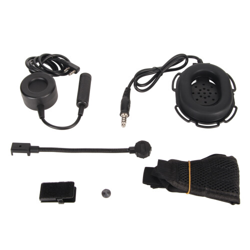 Ακουστικά Boom Mic Tactical με μεγάλο κουμπί PTT και τρία ρυθμιζόμενα ιμάντες κεφαλής