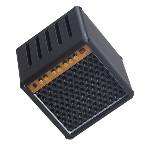 Portable 3D Printed Guitar Pick Container Case Plectrum-Black