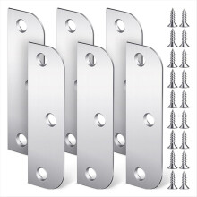 6 stuks scharniervulplaten 3,5 inch met 5/8 inch deurrandvulplaten deurscharniershims poortgatafdekking zilver