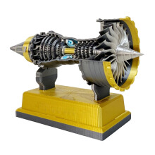 3D-gedrucktes TR900-Turbofan-Triebwerksmodell mit-Gelb